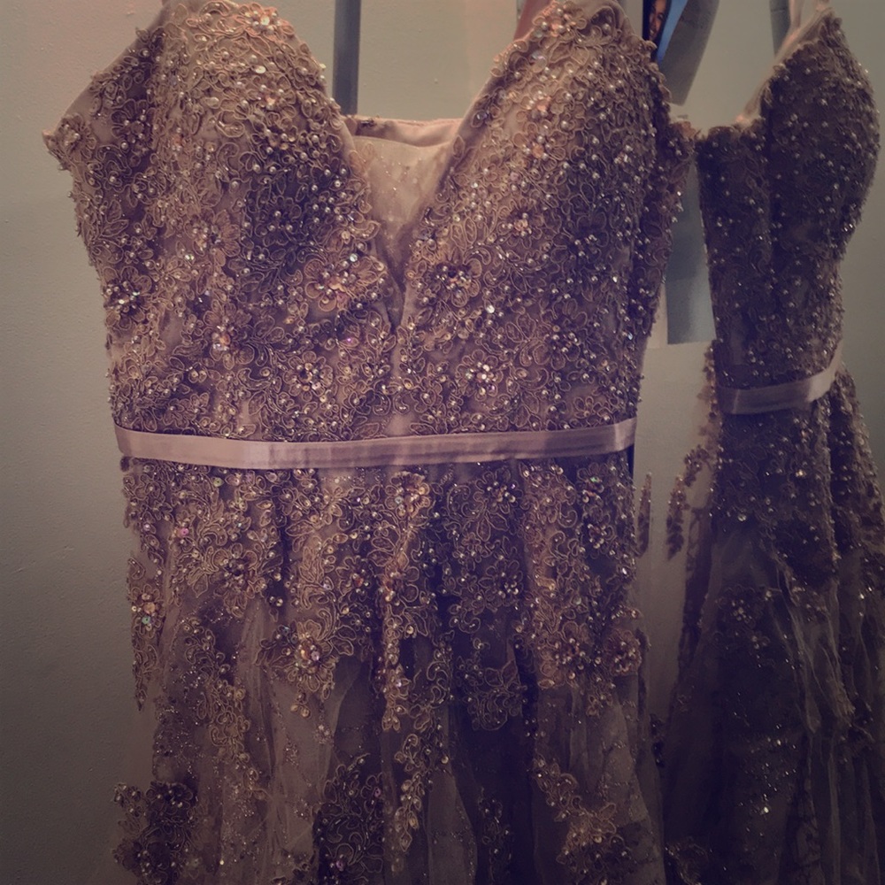 Pink sparkly dress from Jovani, size 14